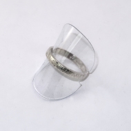 Bark effect silver ring